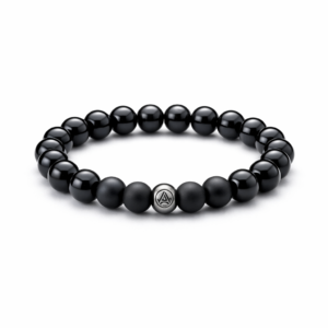 black beaded protection bracelet for energy shielding and daily wear