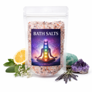spiritual bath salts with herbs for cleansing and energy healing