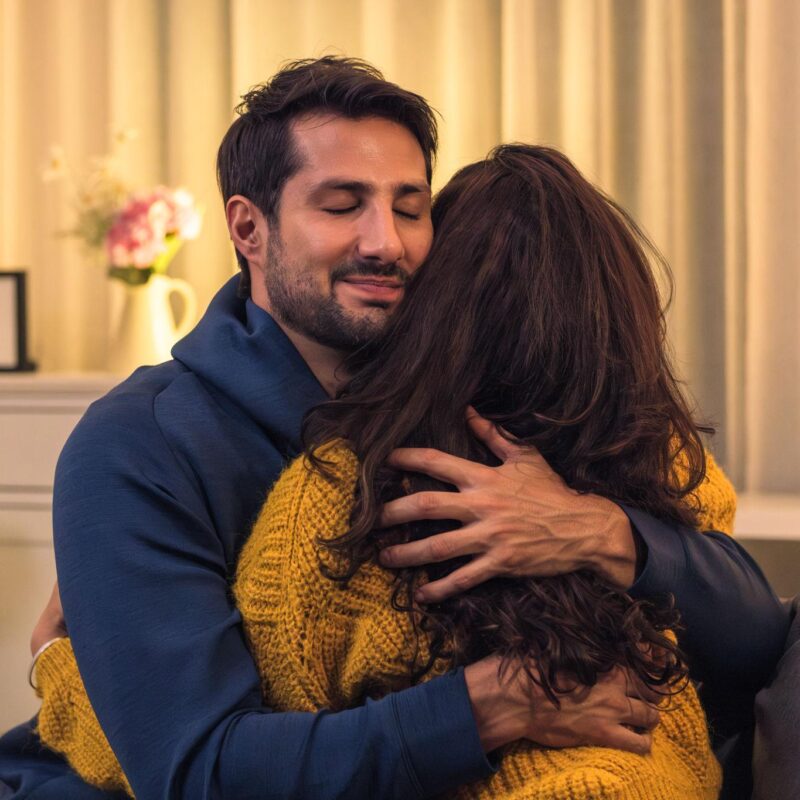 Couple reconnecting emotionally after breakup and rebuilding relationship