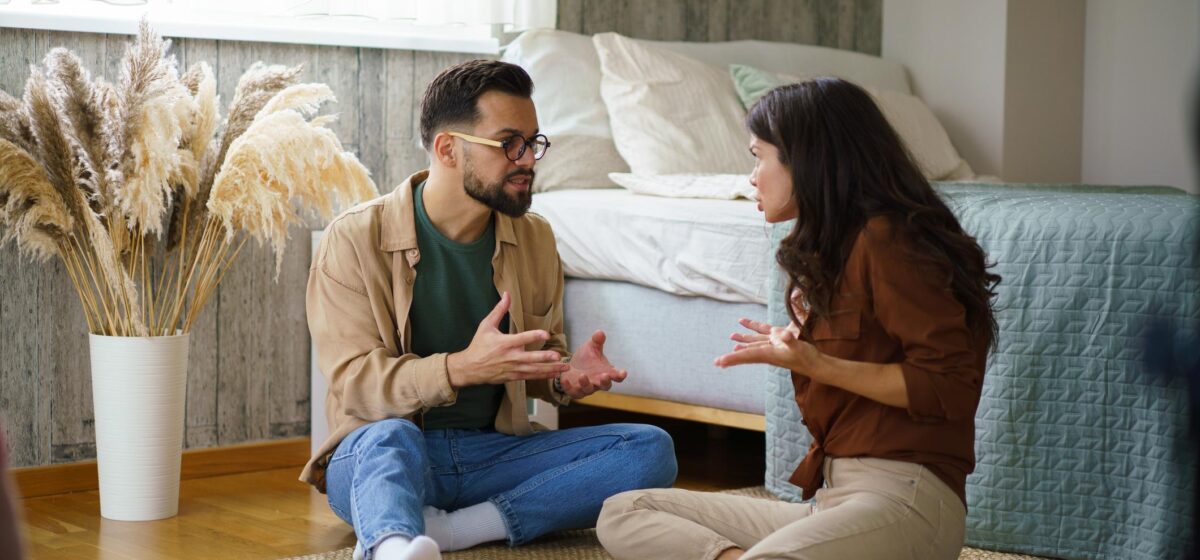 Family experiencing conflict and emotional tension at home