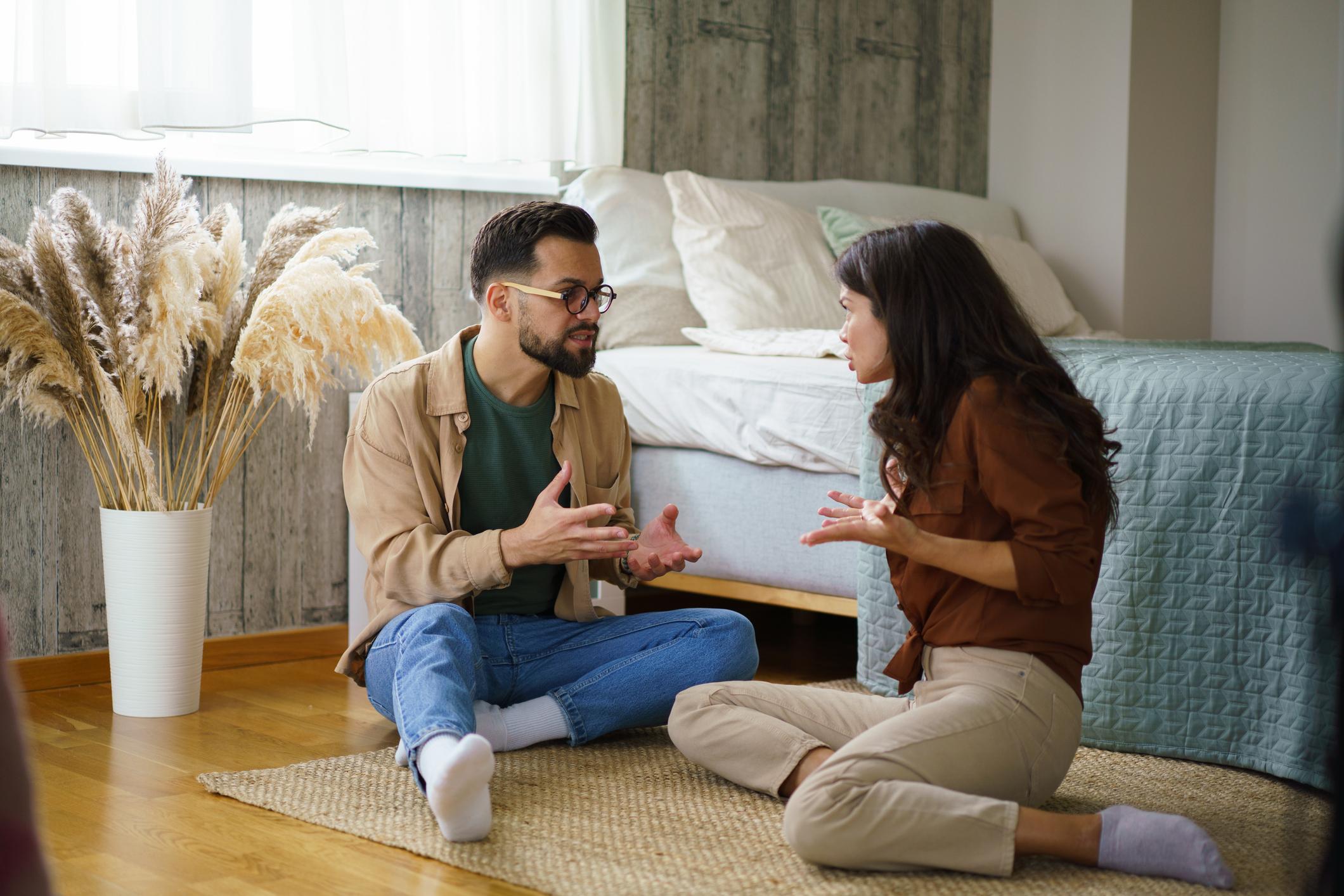 Family experiencing conflict and emotional tension at home