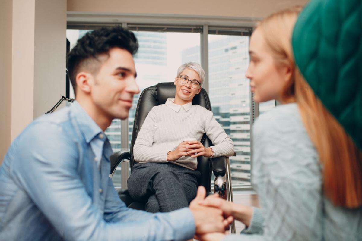 Couple trying to restore communication during relationship struggles