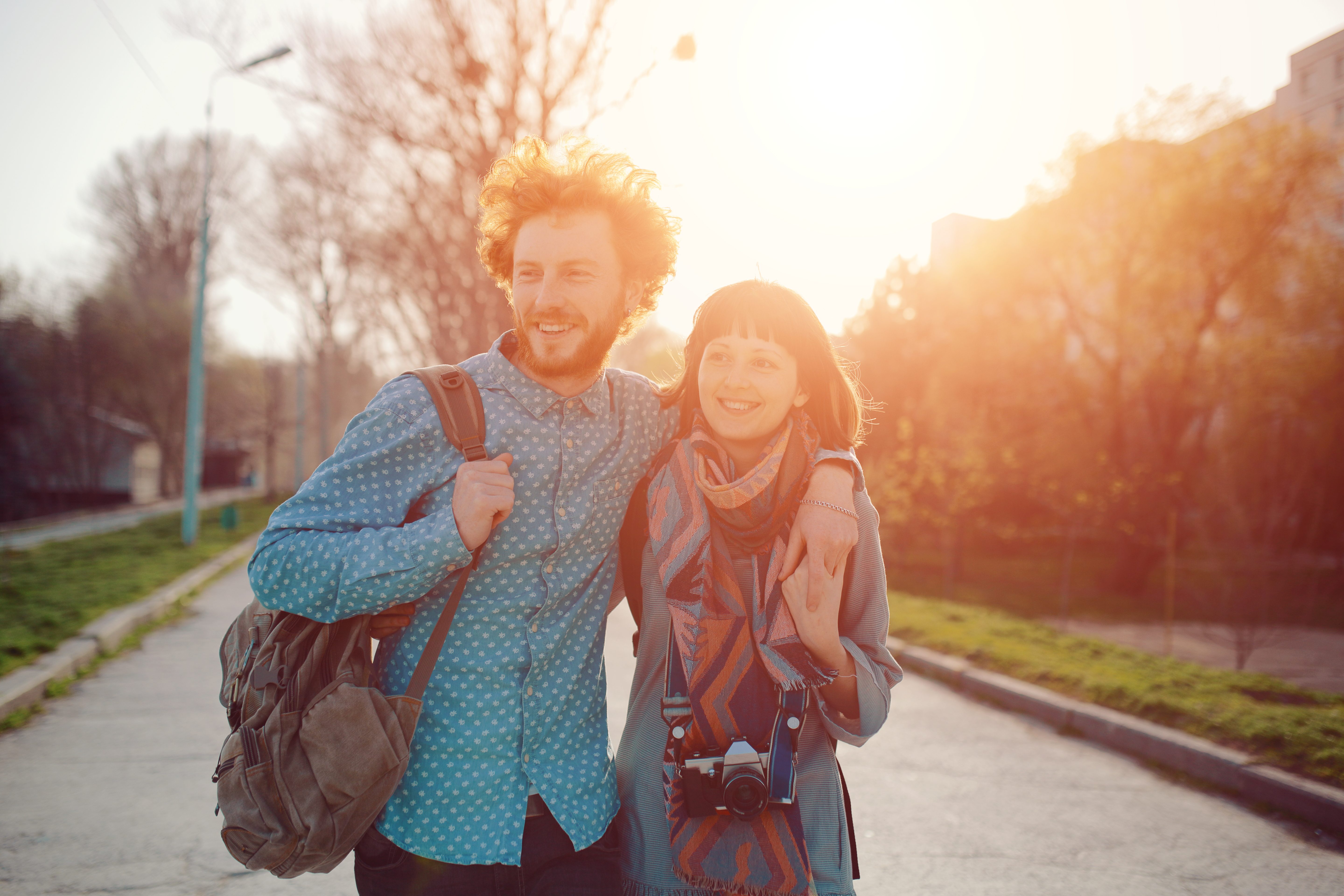 Couple enjoying peaceful and balanced relationship