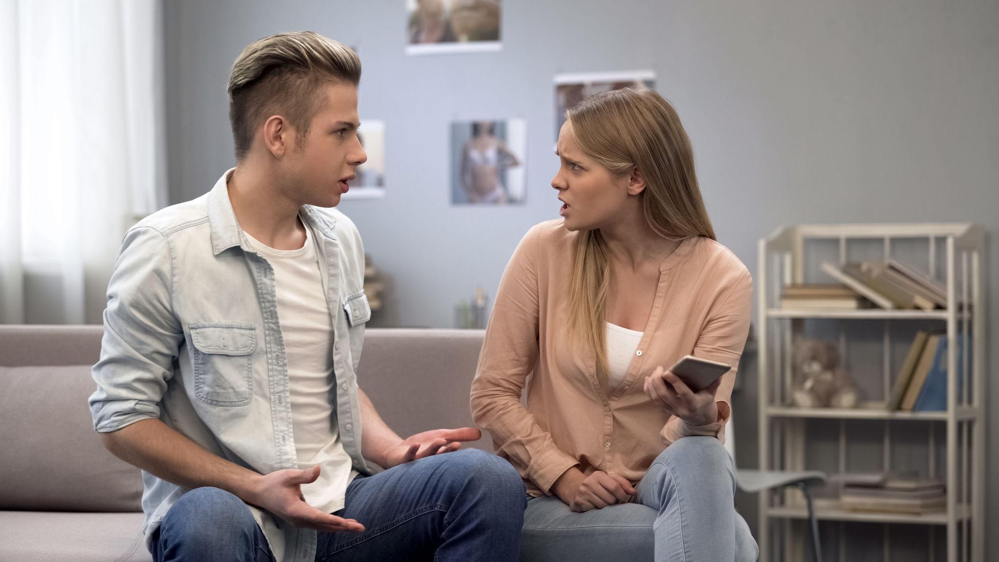 Relationship tension caused by suspected third party involvement